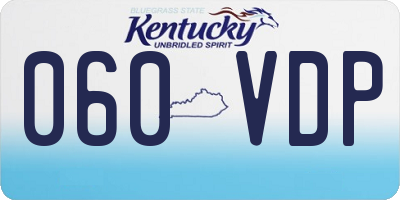 KY license plate 060VDP