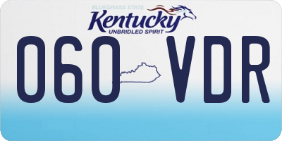 KY license plate 060VDR
