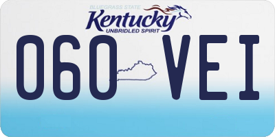 KY license plate 060VEI