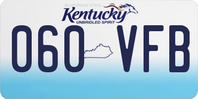 KY license plate 060VFB