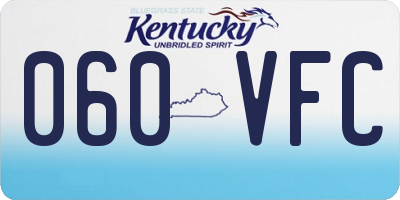 KY license plate 060VFC