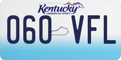 KY license plate 060VFL