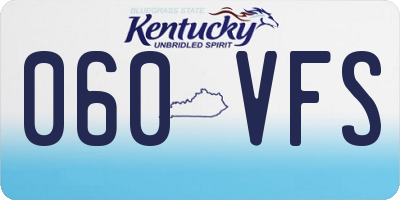 KY license plate 060VFS