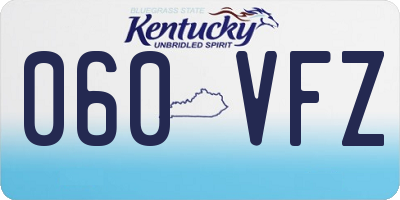 KY license plate 060VFZ