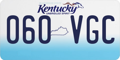 KY license plate 060VGC