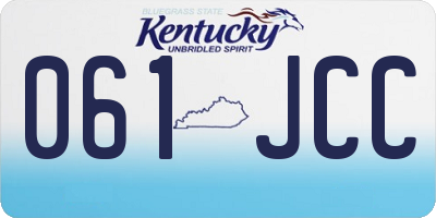 KY license plate 061JCC