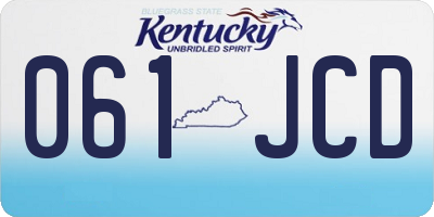 KY license plate 061JCD