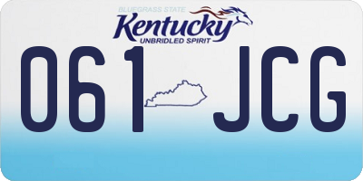 KY license plate 061JCG