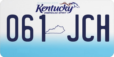 KY license plate 061JCH