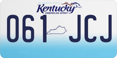 KY license plate 061JCJ