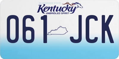 KY license plate 061JCK