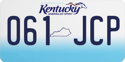 KY license plate 061JCP