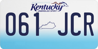 KY license plate 061JCR