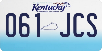 KY license plate 061JCS