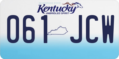 KY license plate 061JCW