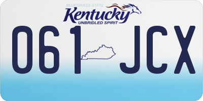 KY license plate 061JCX