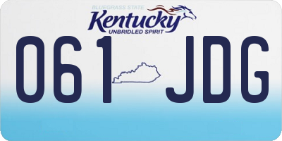 KY license plate 061JDG
