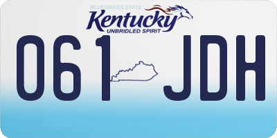 KY license plate 061JDH
