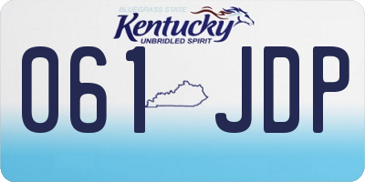 KY license plate 061JDP
