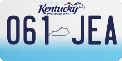 KY license plate 061JEA