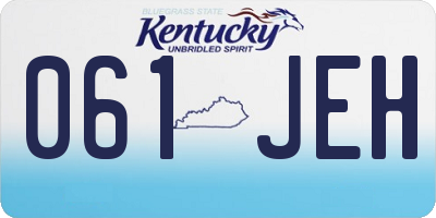 KY license plate 061JEH