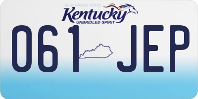 KY license plate 061JEP