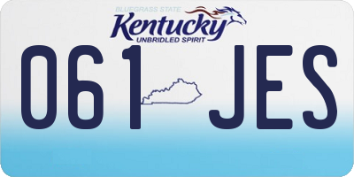 KY license plate 061JES