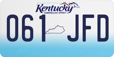 KY license plate 061JFD