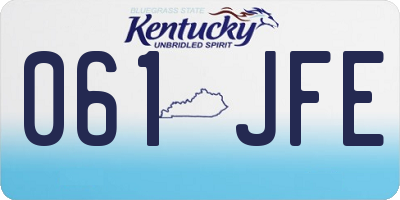 KY license plate 061JFE