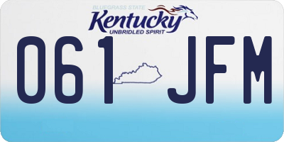 KY license plate 061JFM