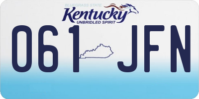 KY license plate 061JFN