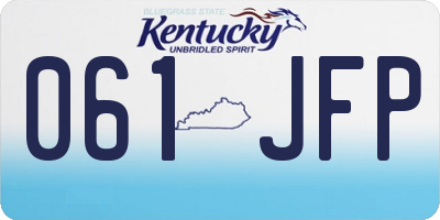 KY license plate 061JFP