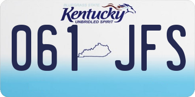 KY license plate 061JFS