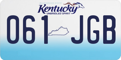 KY license plate 061JGB