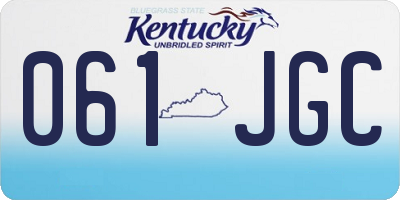 KY license plate 061JGC