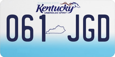 KY license plate 061JGD