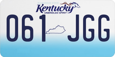KY license plate 061JGG