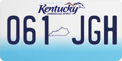 KY license plate 061JGH