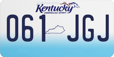 KY license plate 061JGJ