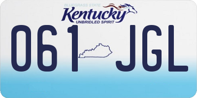 KY license plate 061JGL