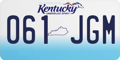 KY license plate 061JGM