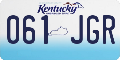 KY license plate 061JGR