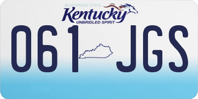 KY license plate 061JGS