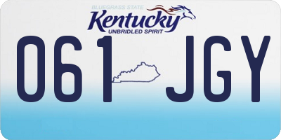 KY license plate 061JGY