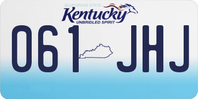 KY license plate 061JHJ