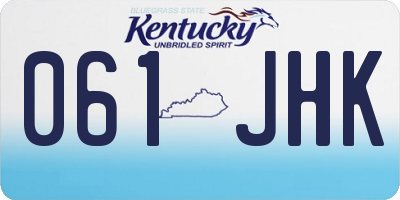 KY license plate 061JHK