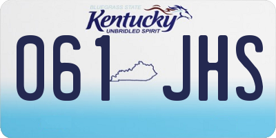 KY license plate 061JHS