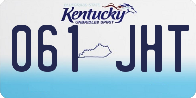 KY license plate 061JHT