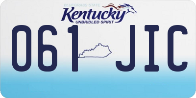 KY license plate 061JIC