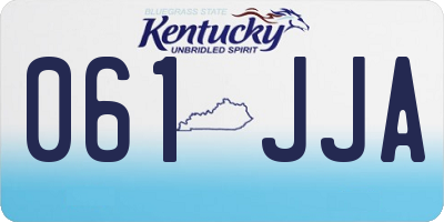 KY license plate 061JJA